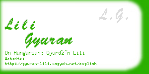 lili gyuran business card